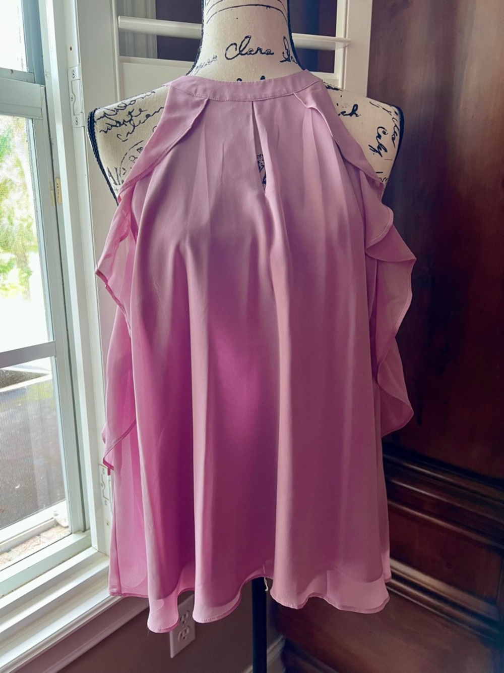 LC Lauren Conrad Pink Ruffle Halter Skirt